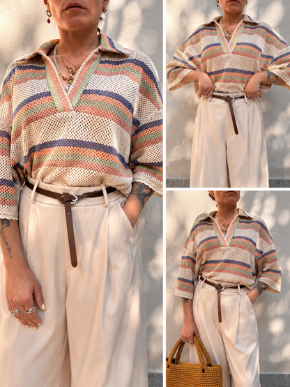 Maglia Macramé Pastello