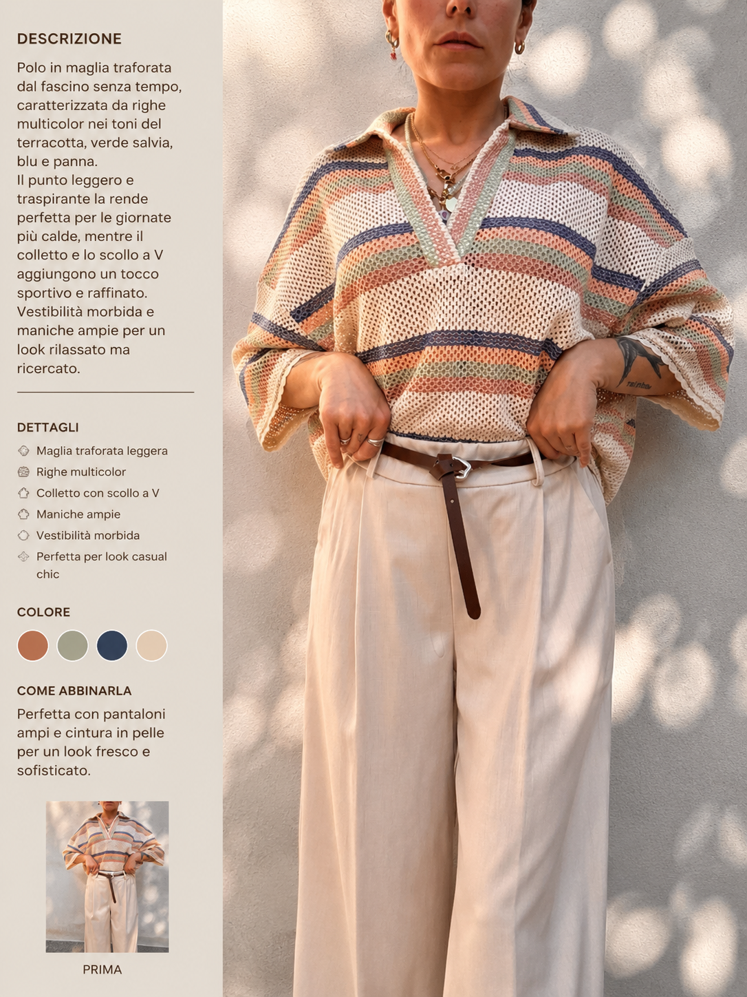 Maglia Macramé Pastello