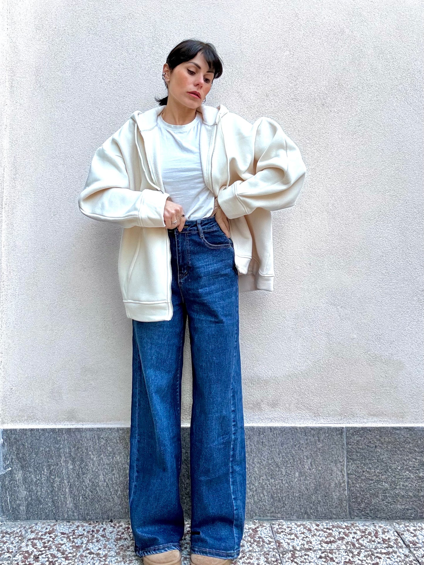 Jeans denim con sfumature