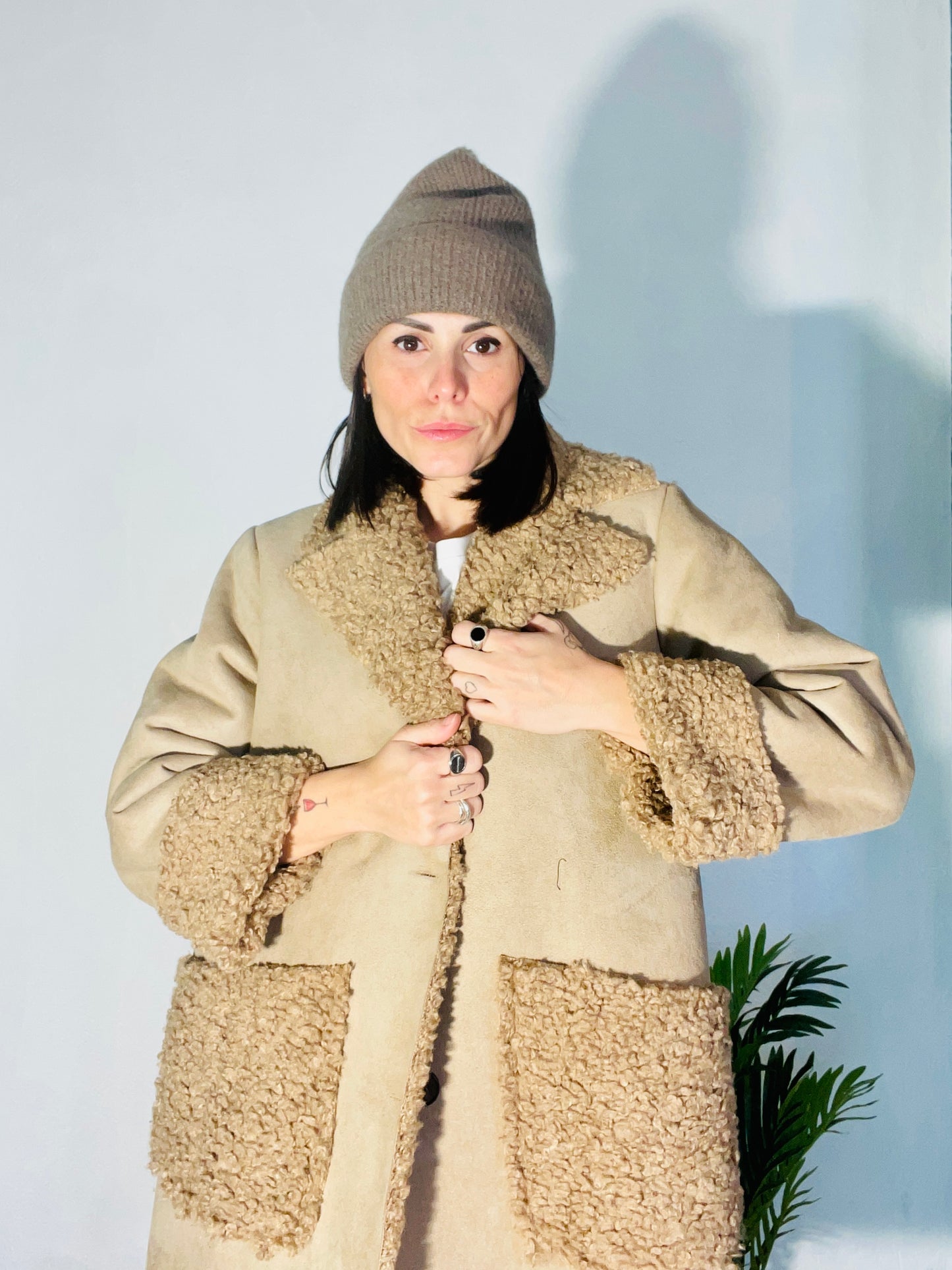 Montone Terry Scamosciato Beige