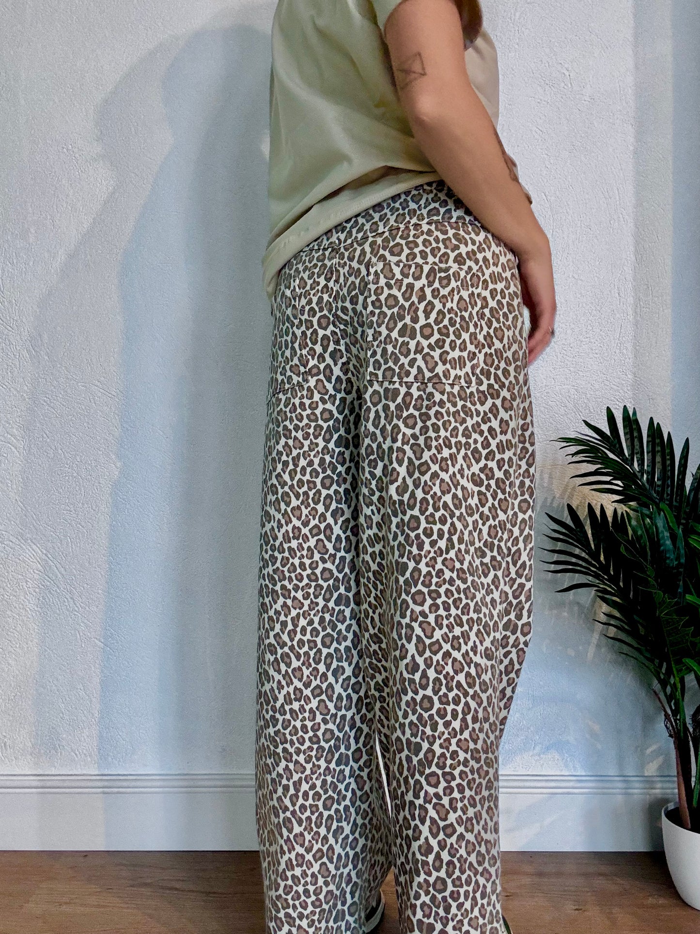 Pantalone guacho in denim Maculato