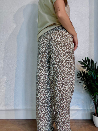 Pantalone guacho in denim Maculato