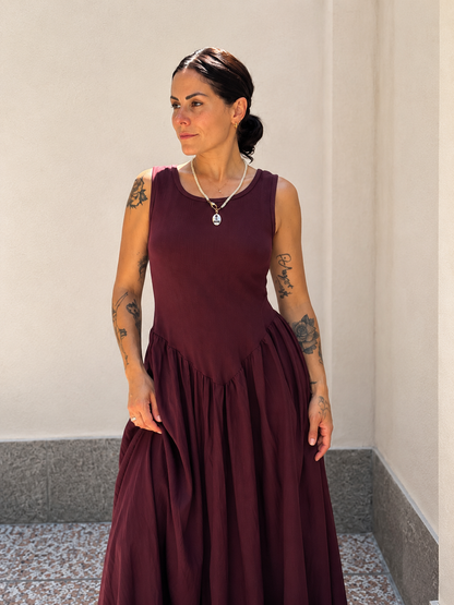 Abito Lungo Amelì Bordeaux