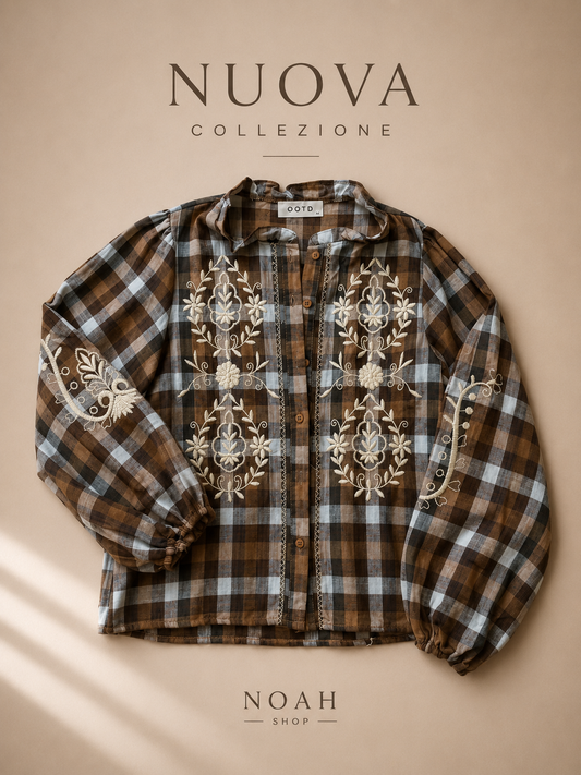 Camicia a quadri Boho Chic