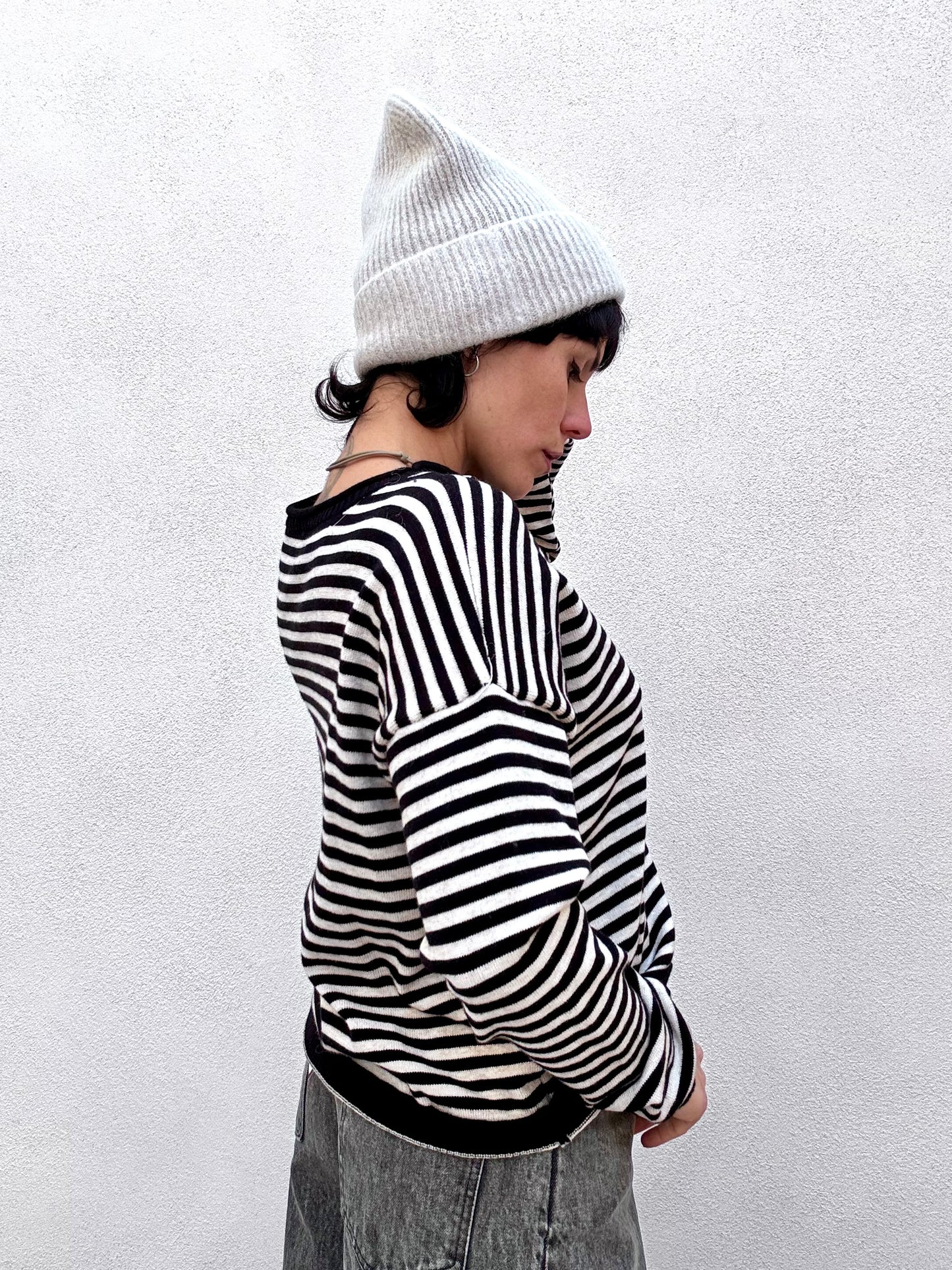 Cappello misto lana Panna