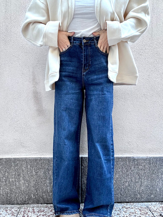 Jeans denim con sfumature