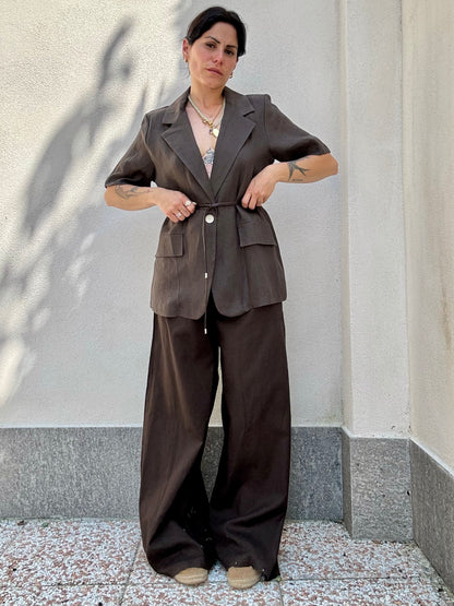 Pantalone in lino palazzo Cioccolato