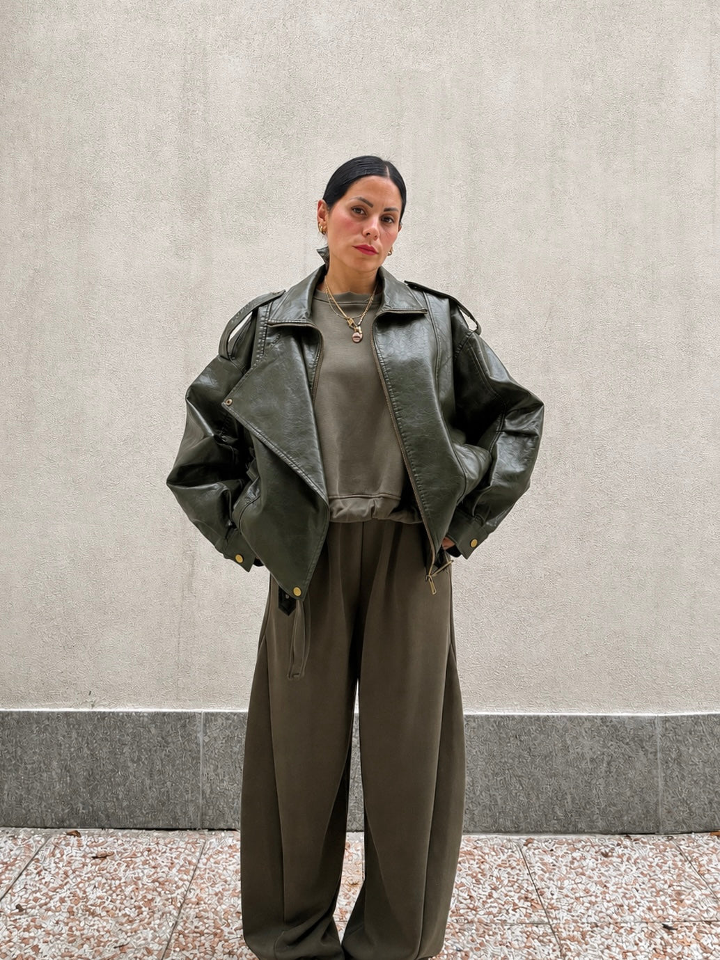 Biker Oversize Olive